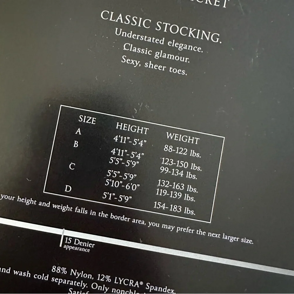 Victoria's‎ Secret Very Sexy Classic Stocking 15 Denier Nude Size C